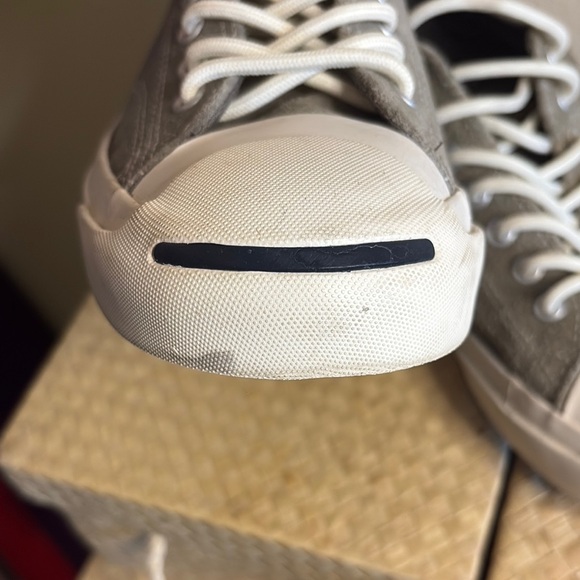 Jack Purcell Gray Suede Low Top Sneakers Converse size 9.5 - Picture 6 of 16